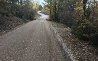 Pista acceso Lasaosa cruzando los bosques